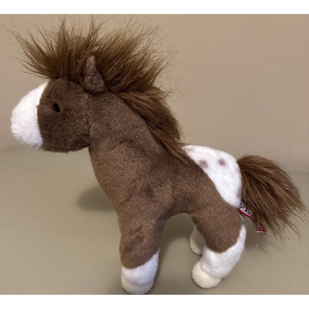 Douglas Cuddle Toys Appaloosa Horse #4048 Stuffed Animal Toy 9" brown